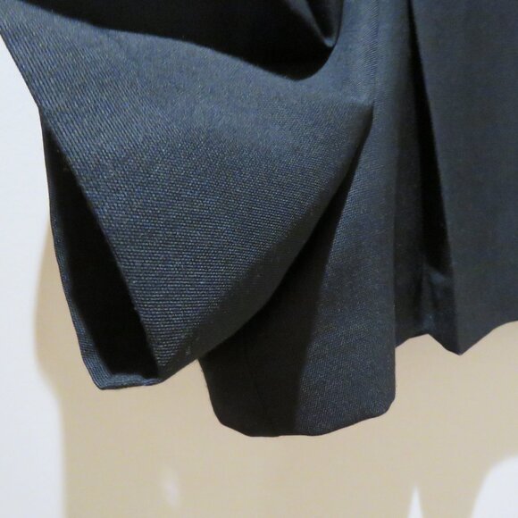 SANDRO Hugo High Waist Button Detail Pleat Shorts in Black Academia Quiet Luxury - Picture 6 of 13